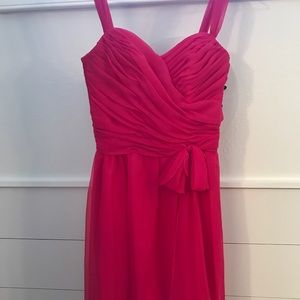 Fushia chiffon formal dress
